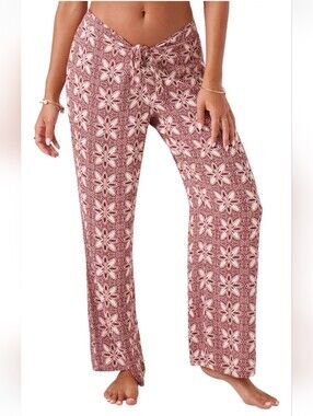 Roxy Batik Bloom Tie Front Cover Up Pant, NWT
